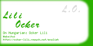 lili ocker business card